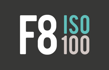 Logo de Fotógrafo de Família, Estúdio F8 Iso 100, Itapema